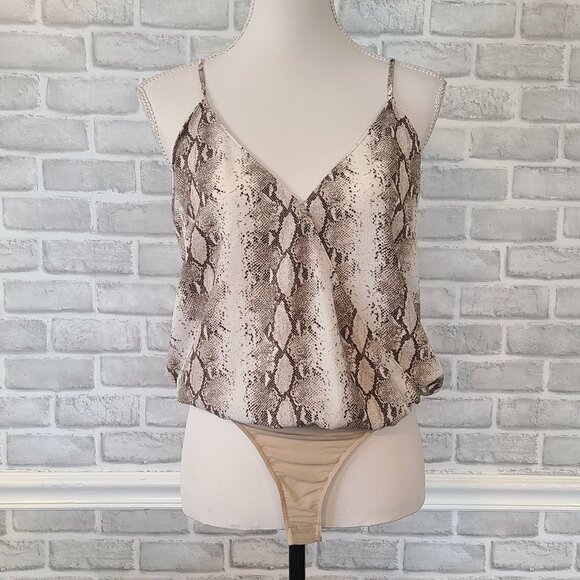 Lush Camisole Bodysuit Python Snake Print Top NEW Sm Mob Wife Festival NEW - Picture 1 of 6